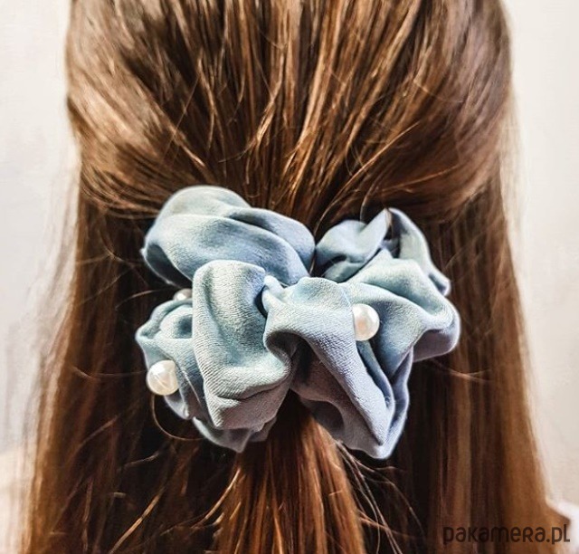 niebieska Scrunchie