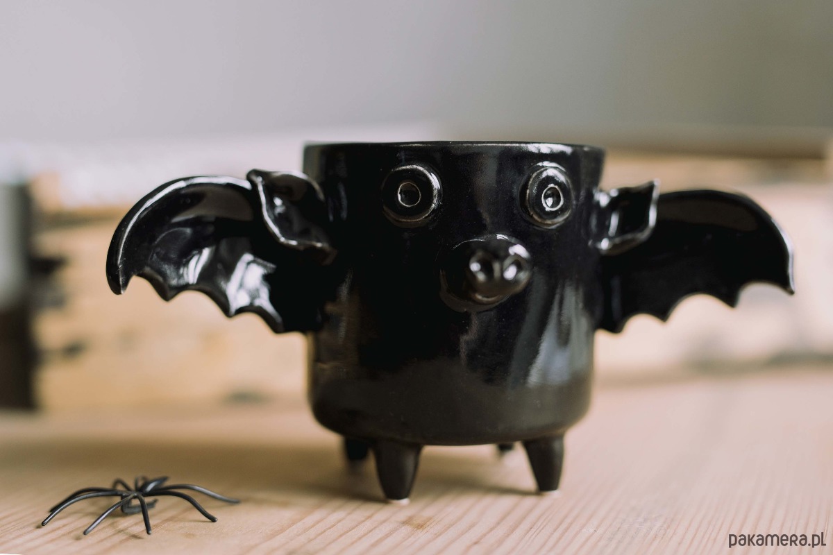 dekorację na Halloween kubek lub doniczka nietoperz