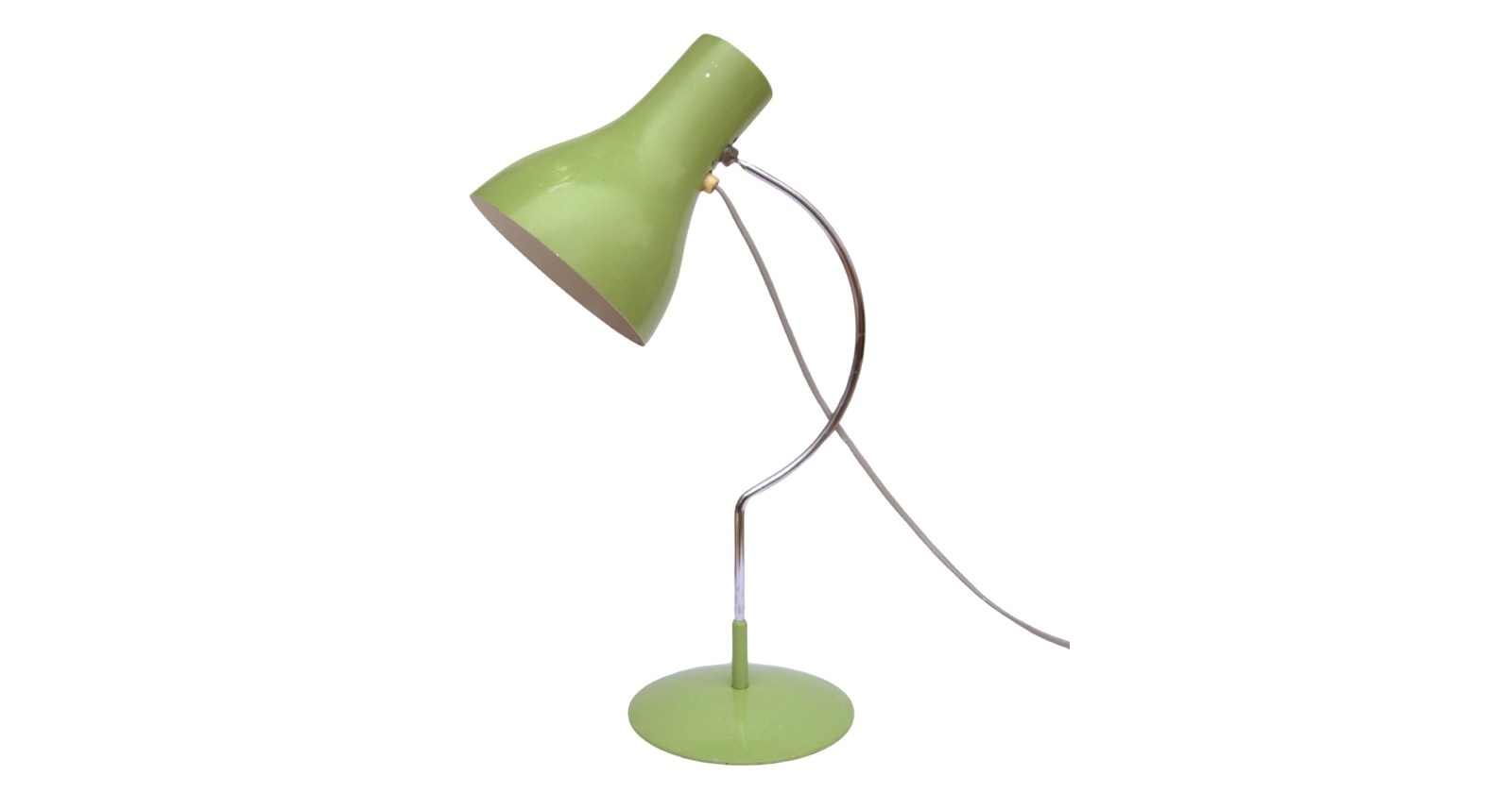 zielona lampka na biurko lata 70