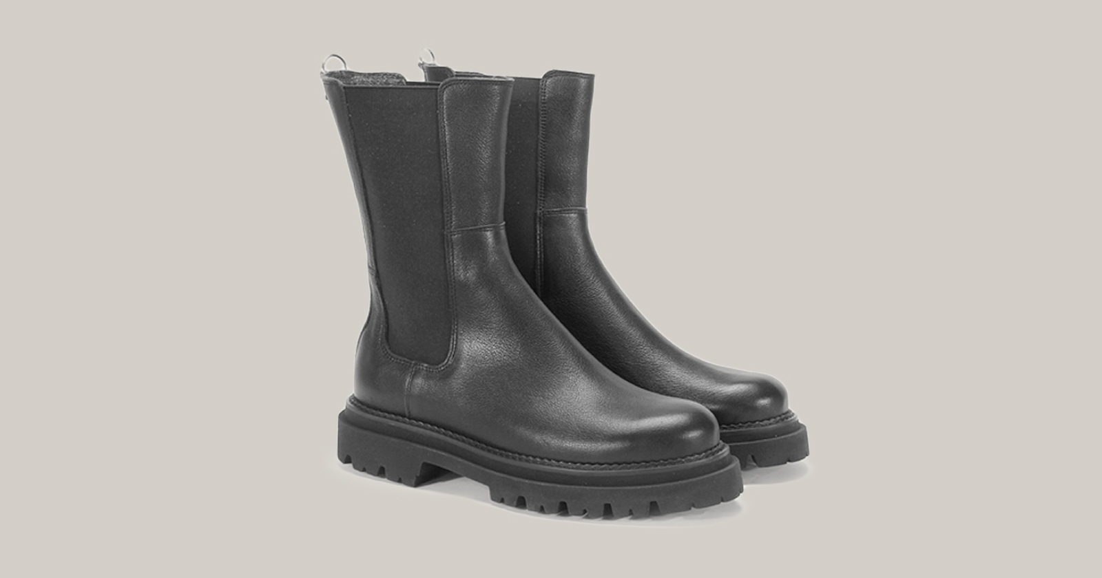 czarne skórzane buty na zimę