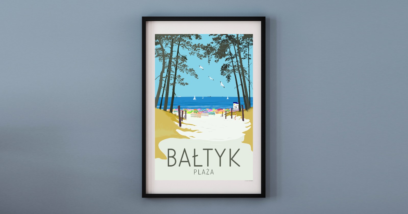 plakat blaża bałtyk idelny do przedpokoju od A. W. Więckiewicz