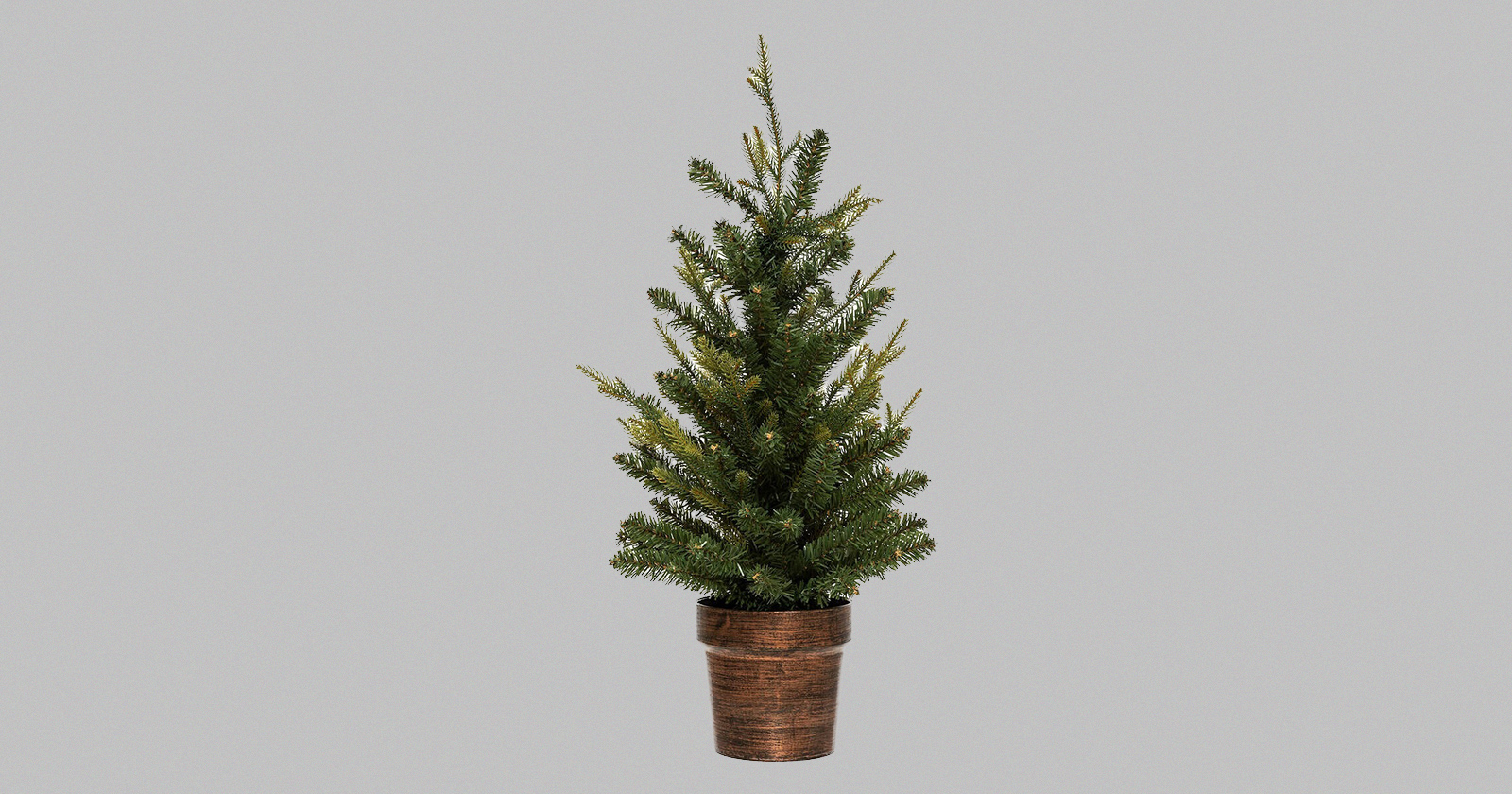 sztuczna choinka w brązowej doniczce 70cm