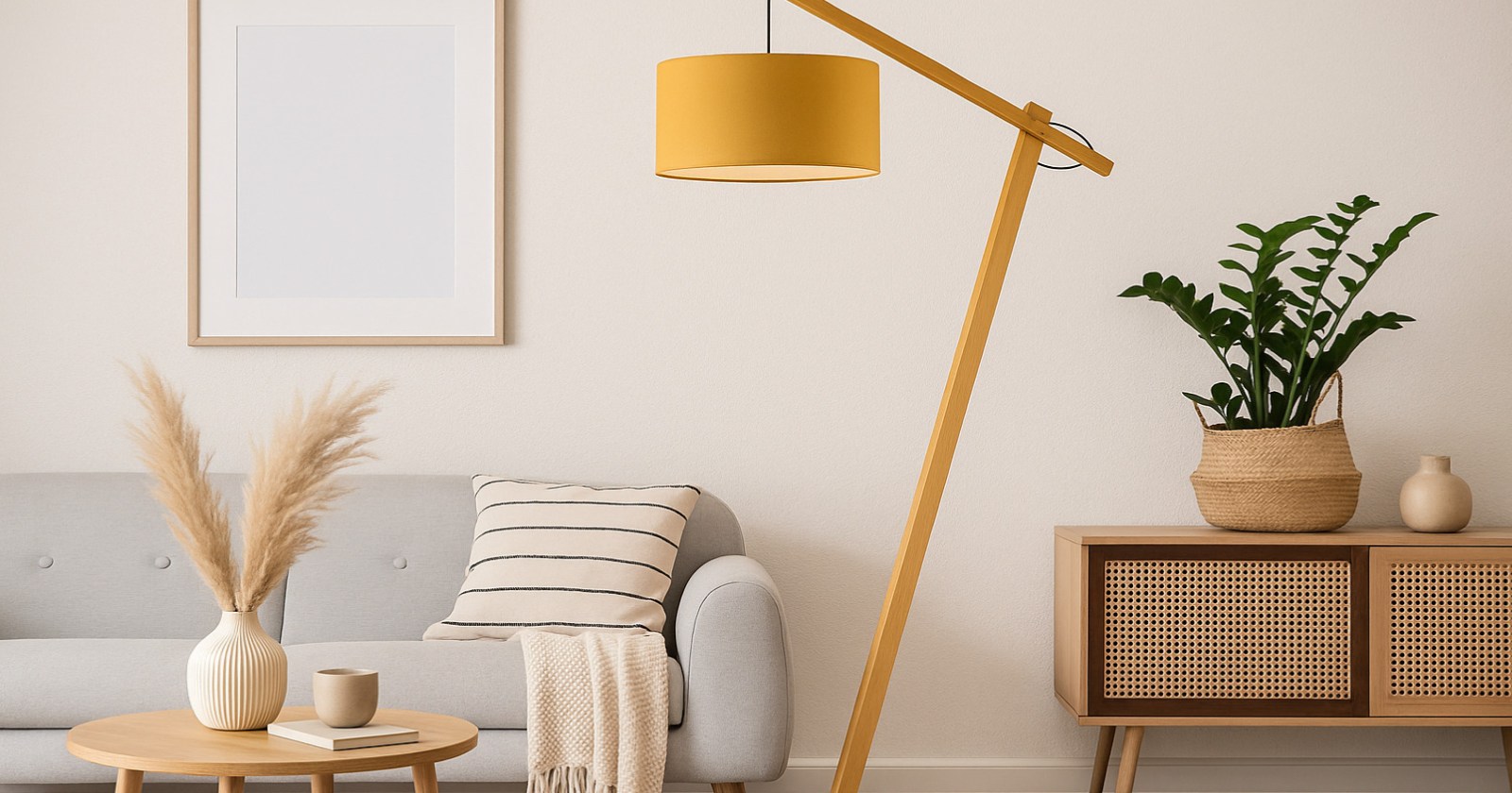 Lampa podłogowa TORINO to propozycja dla miłośników nowoczesnego minimalizmu i naturalnych materiałów