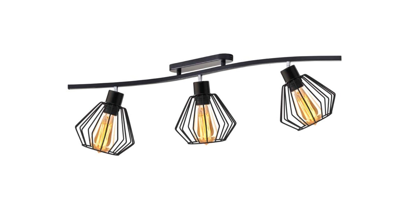 Lampy industrialne sufitowe z trzeba punktami światła do przedpokoju 