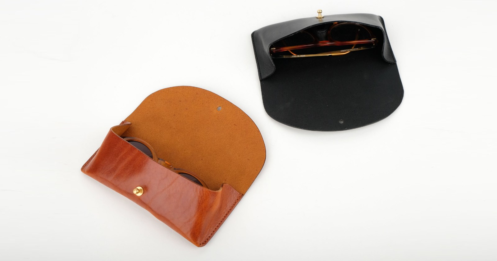 Etui na okulary wykonane z polskiej skóry garbowanej roślinnie